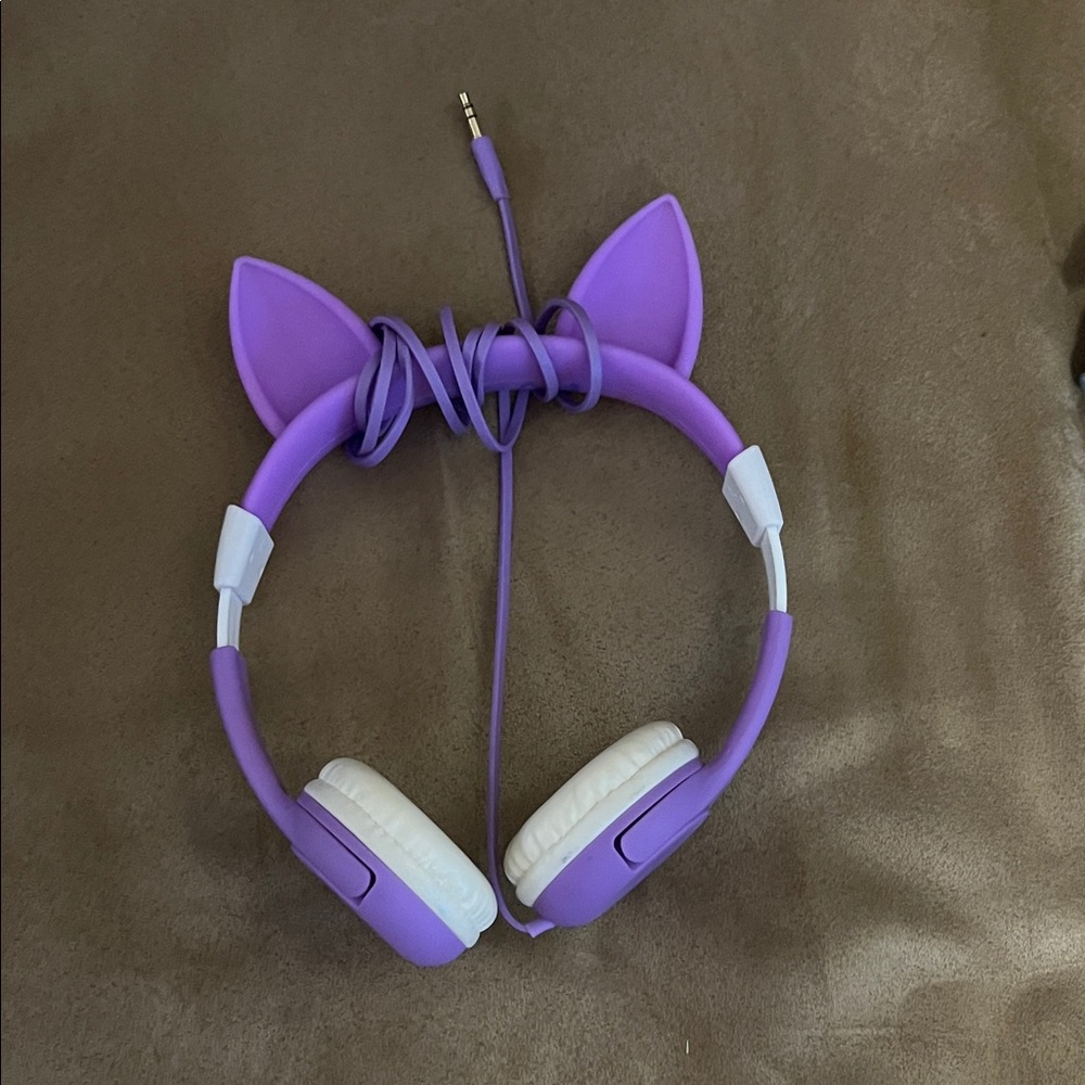 Purple Cat Ear Headphones